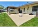 View of the concrete patio, gazebo, grill, and backyard at 199 Three Notch Ln, Bargersville, IN 46106