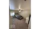 Carpeted bedroom with a ceiling fan, light gray walls and carpet at 209 Brighton Ct, Greenwood, IN 46143