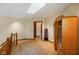 Upstairs hallway with carpet and natural light at 2508 Indian Creek Rd, Trafalgar, IN 46181