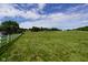 Expansive green field enclosed by a pristine white fence, perfect for livestock or recreation at 2508 Indian Creek Rd, Trafalgar, IN 46181