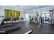 Bright community fitness center with updated machines, mirrors and a peaceful forest mural at 2542 Barstow Dr, Whitestown, IN 46075