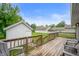Backyard deck with views of the lawn and the shed at 3019 W Huntsville Rd, Pendleton, IN 46064