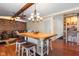 Kitchen island and living room, offering open concept living space at 3022 Cameron St, Indianapolis, IN 46203