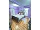 Primary bedroom featuring a decorative ceiling and window at 424 S Parker Ave, Indianapolis, IN 46201