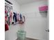 Walk-in closet featuring white wire shelving for optimal storage and organization at 4763 W Tradwell Dr, New Palestine, IN 46163