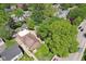 An aerial view of the property showcasing lush landscaping and surrounding neighborhood at 5034 N Capitol Ave, Indianapolis, IN 46208