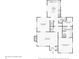 Detailed first floor plan with kitchen, living room, dining room, and primary bedroom suite at 5034 N Capitol Ave, Indianapolis, IN 46208