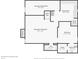 Detailed basement floor plan with finished basement, bar, bathroom, bedroom and kitchenette at 5034 N Capitol Ave, Indianapolis, IN 46208