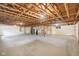 Spacious unfinished basement featuring concrete flooring, exposed ceiling beams, and utilities ready for a buyer's personal design at 542 Hadleigh Ct, Westfield, IN 46074