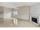 Spacious living room with hardwood floors, a fireplace, and bright windows at 542 Hadleigh Ct, Westfield, IN 46074
