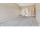 Spacious main bedroom featuring neutral walls, carpet, ceiling fan, and access to the main bath at 542 Hadleigh Ct, Westfield, IN 46074