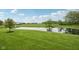 Scenic view of the pond reflecting the trees and sky at 542 Hadleigh Ct, Westfield, IN 46074