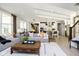 Open-concept living area showcases modern decor, comfortable seating, and seamless flow to the kitchen at 583 Dalton Way, Avon, IN 46123