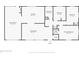Floor plan showing the layout of the house with labeled rooms and dimensions at 633 Park Dr, Greenwood, IN 46143