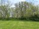 Spacious backyard with lush green grass and mature trees, perfect for outdoor activities at 660 N 700 E, Whitestown, IN 46075