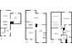 Spacious three-story home floor plans with dimensions for each room at 6916 Ralph Ct, Indianapolis, IN 46220