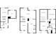 Three-story home floor plans showing layout and spatial relationships of all floors at 6916 Ralph Ct, Indianapolis, IN 46220