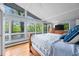 Bright main bedroom featuring large windows with scenic views and hardwood floors at 7753 Ivy Dr, Nineveh, IN 46164