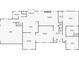 Detailed floor plan of the home showing the kitchen, living room, bedrooms, bathrooms, and garage at 8065 Bayberry Ct, Indianapolis, IN 46250