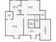 Upstairs floor plan showing bedrooms, bathrooms, closets, and attic access at 8065 Bayberry Ct, Indianapolis, IN 46250