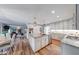 Open-concept kitchen with a granite island and stainless appliances at 8065 Bayberry Ct, Indianapolis, IN 46250
