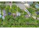Aerial view showcases the home, surrounding greenery, and nearby streets, revealing the neighborhood layout at 809 Iron Bridge Rd, Cicero, IN 46034