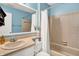 Cozy bathroom with a bath and shower combination at 9255 Fireside Dr, Indianapolis, IN 46250