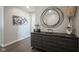 A lovely entryway features a console table, a decorative mirror, and attractive decor at 1181 Galaxy Ln, Danville, IN 46122