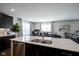 Modern kitchen featuring a spacious island with stainless steel appliances at 1181 Galaxy Ln, Danville, IN 46122