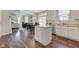 View of open concept design connecting kitchen to dining and living areas at 1238 Aggie Ln, Indianapolis, IN 46260