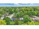 Scenic aerial shot of a lush, tree-filled neighborhood with charming homes and tree-lined streets at 1245 Kessler Blvd E Dr, Indianapolis, IN 46220
