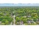Expansive aerial view of a lush, tree-filled neighborhood with single-Gathering homes under a partly cloudy sky at 1245 Kessler Blvd E Dr, Indianapolis, IN 46220