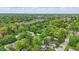 Picturesque aerial view of a leafy residential area featuring neat homes and verdant trees under a blue, partly cloudy sky at 1245 Kessler Blvd E Dr, Indianapolis, IN 46220