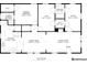 Detailed floorplan showcasing layout with a primary bedroom, kitchen, living room, and bathroom at 1245 Kessler Blvd E Dr, Indianapolis, IN 46220