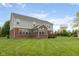 Well-maintained backyard exterior showcases a blend of brick and siding, large windows and a spacious yard at 13234 Amundson Dr, Carmel, IN 46074