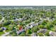 Expansive aerial view of a neighborhood with lush greenery, well-maintained homes, and mature trees at 14215 Stacey St, Carmel, IN 46033
