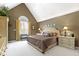 Spacious bedroom with high ceilings, a large window, and neutral decor at 14215 Stacey St, Carmel, IN 46033