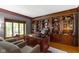 Well-appointed office with custom built-ins, hardwood floors, and natural light at 14215 Stacey St, Carmel, IN 46033