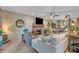 Inviting living room with a brick fireplace and decorative shiplap accent wall at 14809 Senator Way, Carmel, IN 46032