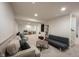 Spacious finished basement with neutral carpet and recessed lighting at 16579 Lakeville Xing, Westfield, IN 46074