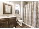 This bathroom features a single vanity, sleek lighting, and a shower at 2675 Cottage Ct, Brownsburg, IN 46112