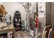 This utility room features an air conditioner, storage, and assorted household items at 2675 Cottage Ct, Brownsburg, IN 46112