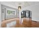 Dining room features hardwood floors and neutral decor at 309 Poplar Rd, Indianapolis, IN 46219