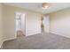 Bedroom features neutral walls, carpet and ensuite bath with standing shower at 3119 Earlswood Ln, Indianapolis, IN 46217