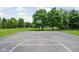 Outdoor basketball court with well-maintained pavement, clear markings, and mature trees at 4034 Cairo Way, Avon, IN 46123