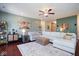 Comfortable living room with a large couch, area rug, and stylish decor at 5047 Skipping Stone Dr, Indianapolis, IN 46237