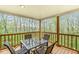 Relax on this covered deck with forest views, perfect for outdoor entertaining at 5948 Ridge Hill Way, Avon, IN 46123