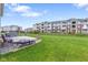 Large backyard featuring a lush green lawn and spacious patio perfect for outdoor entertaining at 8178 Eskerban Dr, Avon, IN 46123