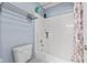 Bathroom features a shower-tub combo with white enclosure and modern fixtures at 8178 Eskerban Dr, Avon, IN 46123