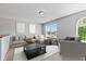 Bright living room with neutral walls, large windows, and cozy seating at 8178 Eskerban Dr, Avon, IN 46123